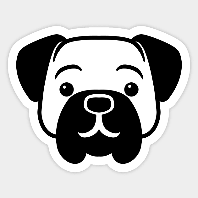 Dog Black and White Minimalist Pictogram Sticker by Tobe_Fonseca